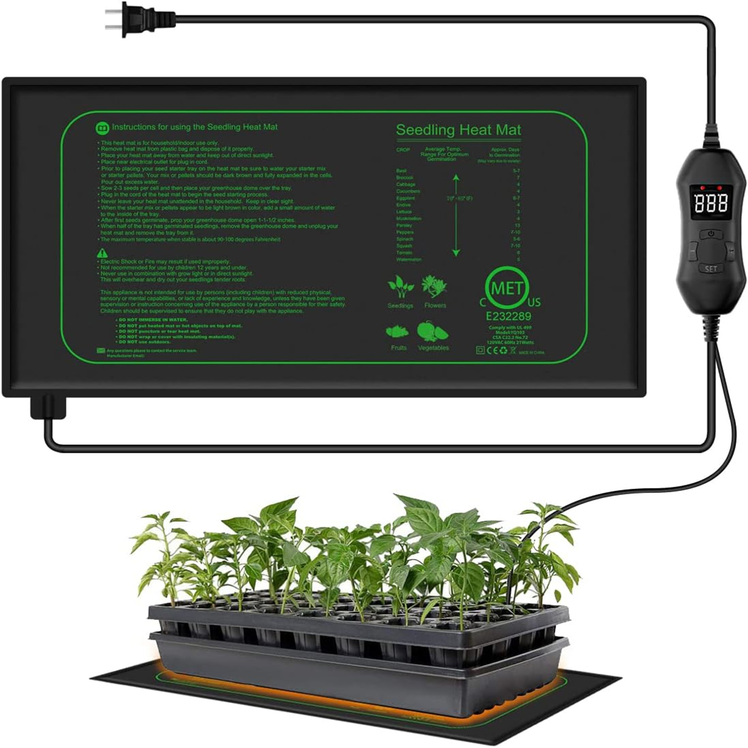 Tapis chauffant pour semis ave - Seedling Heat Mat avis et prix