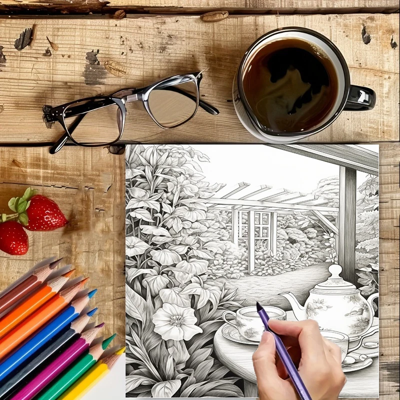 Livre de coloriage Tea In The  - Farming And Agriculture avis et prix
